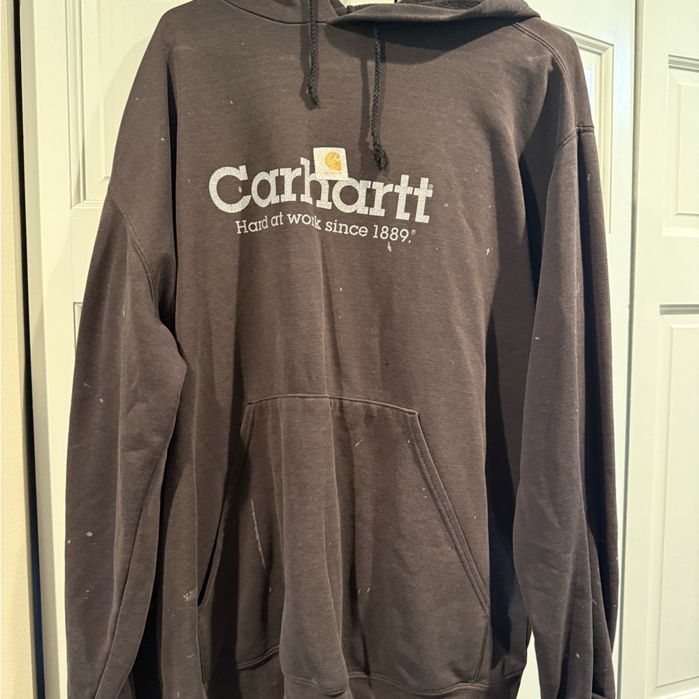 Vintage Carhartt Men's Brown Hoodie